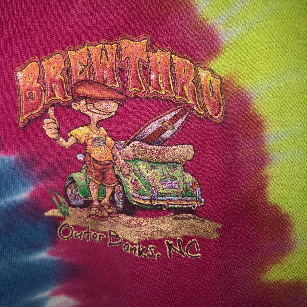 Outer Banks NC Tie Dye Worn Short Sleeve Graphic - Picture 3 of 4